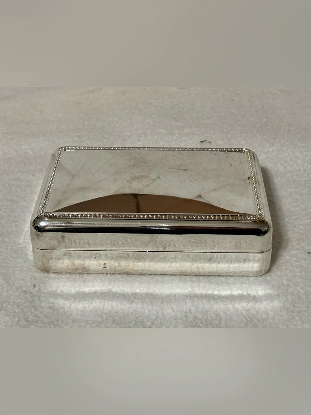 Elegant Silver Metallic Evening Clutch - Brand Unknown